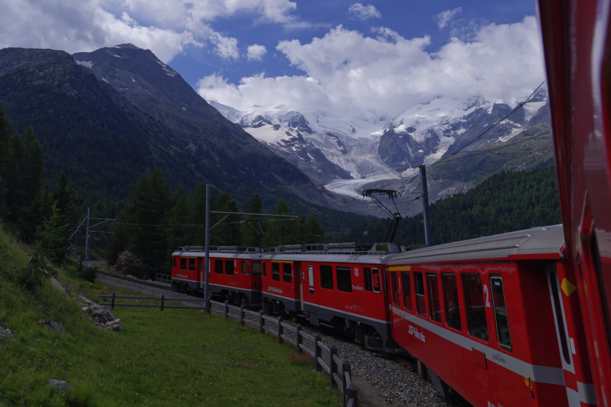 Le chemin ferrovier de Bernina